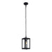 IP44 Outdoor Pendant Light Black Box Lantern & Chain 1 x 60W E27 Bulb Loops