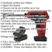20V Cordless Tyre Inflator Kit - Includes 2Ah Battery & Charger - Storage Bag Loops