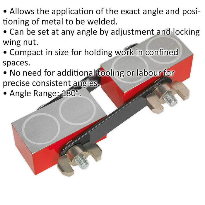 Magnetic Adjustable Link - Welding Angle & Positioning Tool - Locking Wing Nut Loops