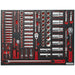 91pc Square Drive Socket Set with 530 x 397mm Tool Tray - 1/4" 3/8" & 1/2" Bits Loops