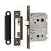 Door Handle & Bathroom Lock Pack Matt Bronze Straight Round Bar Turn Backplate Loops