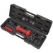 9 Piece 2kg Slide Hammer Kit - Rubber Grip Handle - Tough Storage Case Loops