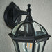2 PACK IP44 Outdoor Wall Light Matt Black & Glass Lantern Down Porch Path Lamp Loops