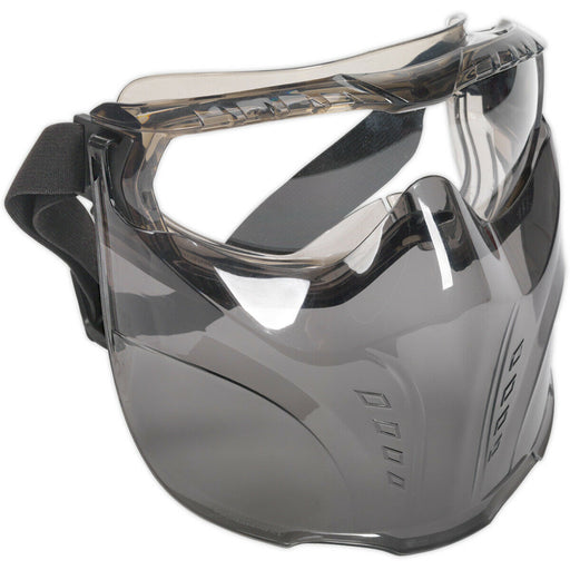 Safety Goggles with Detachable Face Shield - Clear Lens - Adjustable Headband Loops