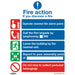 10x FIRE ACTION NO LIFT Health & Safety Sign Self Adhesive 200 x 250mm Sticker Loops