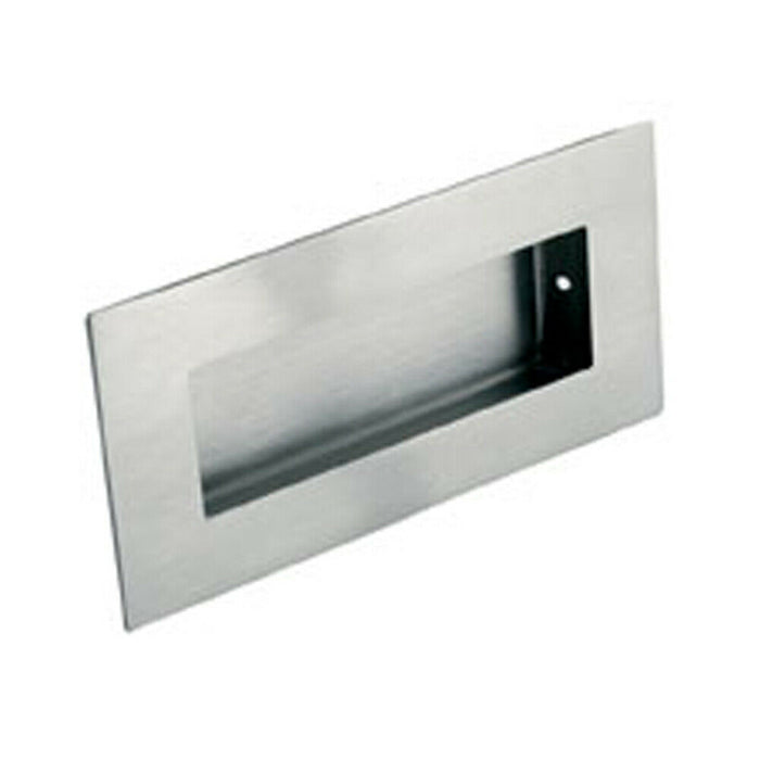 Low Profile Recessed Flush Pull 102 x 51mm 10mm Depth Satin Stainless Steel Loops
