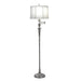 Floor Lamp Swing Arm Multi Direction Off White Shade Antique Nickel LED E27 60W Loops