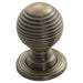 Textured Reeded Ball Cupboard Door Knob 23mm Dia Florentine Bronze Handle Loops