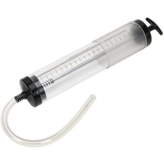 550ml Oil Suction Syringe - Single Action - T-Bar Plunger - 300mm Flexible Hose Loops