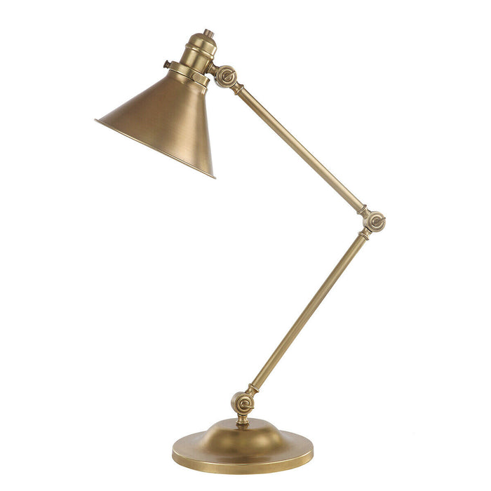 Table Lamp Stick Lamp Elegant Plain Stem Aged Brass LED E27 60W Loops
