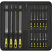 16 Piece Engineers & Needle File Set - Second Cut - Soft Grip Handles - Case Loops