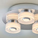 Flush Bathroom Ceiling Light RGB Colour Changing IP44 Chrome LED Remote Lamp Loops