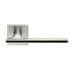 PAIR Slim T Bar Style Lever on Square Rose Concealed Fix Satin Chrome & Black Loops