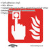 10x FIRE ALARM SYMBOL Health & Safety Sign - Self Adhesive 80 x 80mm Sticker Loops
