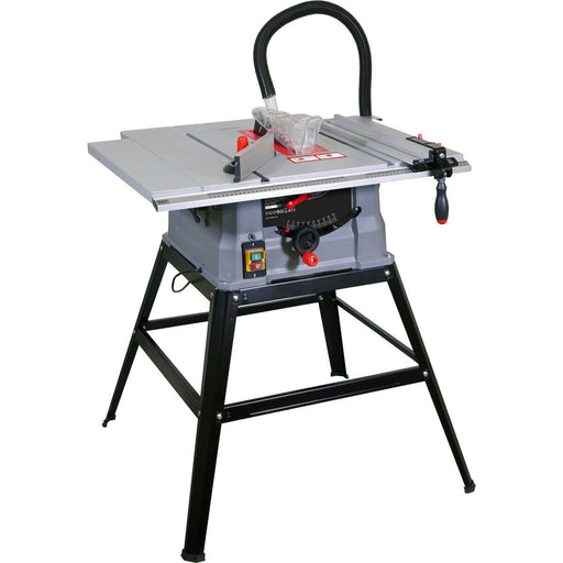 Aluminium Table Saw - 40 Tooth TCT Blade - 1500W Motor - Sturdy Metal Stand Loops
