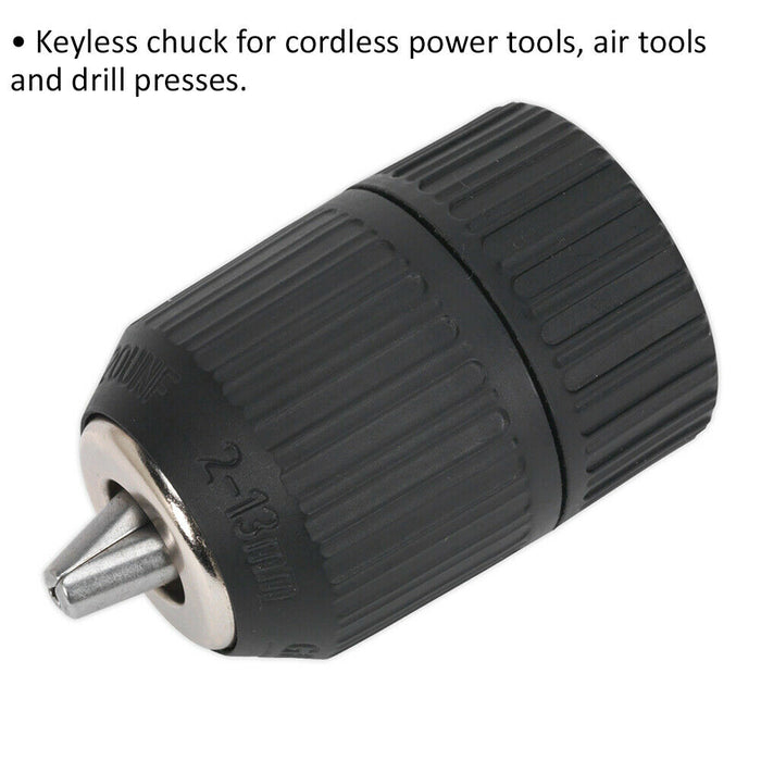 13mm Keyless Drill Chuck - 1/2" x 20 UNF Thread - Cordless Power Tool Chuck Loops