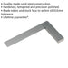 150mm Precision Steel Square - Hardened & Tempered - Precision Polished Loops