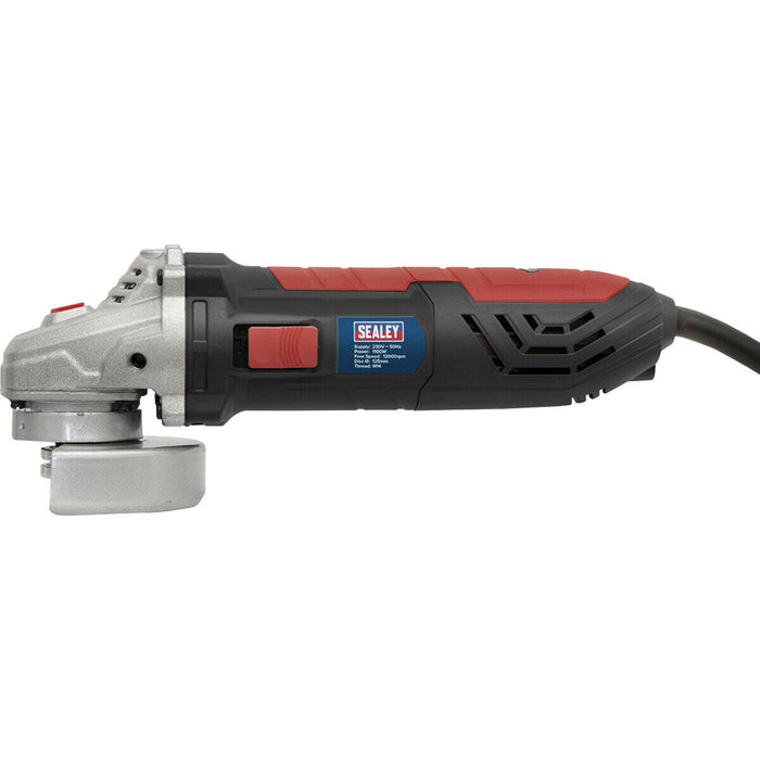 125mm Angle Grinder - 1100W Heavy Duty Motor - 12000 RPM - M14 Spindle Loops