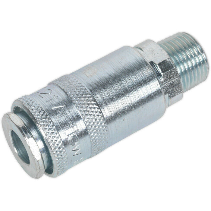 3/8 Inch BSPT Coupling Body Adaptor - Male Thread - 100 psi Free Airflow Rate Loops