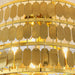 Low Ceiling Light Hex Gold Plate Shade Round Modern Dimmable Feature Fitting Loops