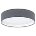 Flush Ceiling Light Colour White Steel Shade Grey & Plastic Bulb LED 11W Loops