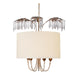 5 Bulb Ceiling Pendant Light Fitting Cream Patina Gold & Silver Leaf LED E14 40W Loops