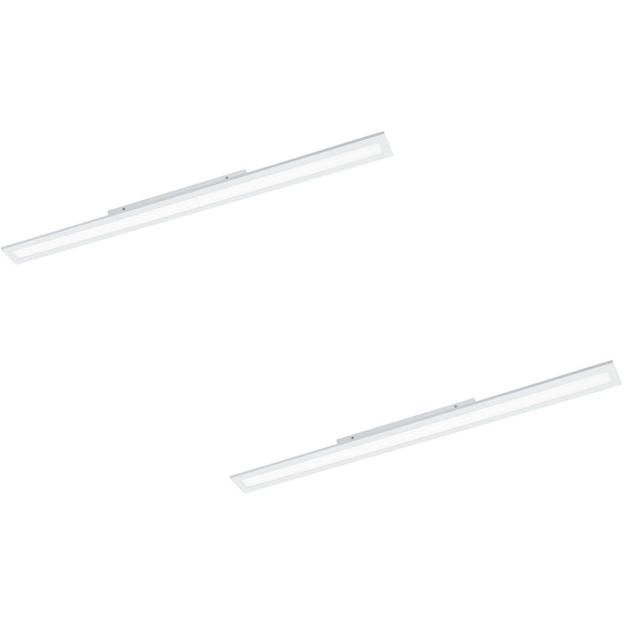 2 PACK Wall / Ceiling Light White 1195mm Slim Strip Panel 36W LED 4000K Loops