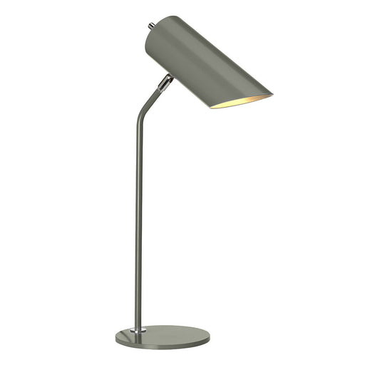 Table Lamp Dark Grey Highly Polished Nickel Finish LED E27 8W Bulb Loops