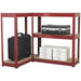 Warehouse Racking Unit with 5 MDF Shelves - 150kg Per Shelf - Steel Frame Loops