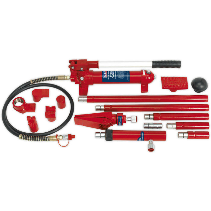 4 Tonne Snap Hydraulic Body Repair Kit - Hand Operated Pump - Heavy Duty Loops