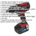 Cordless Impact Wrench - 1/2 Inch Sq Drive - 18V 3Ah Lithium-ion Battery Loops