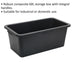 795 x 395 x 295mm Storage Container - BLACK 60L - Integral Handle Warehouse Bin Loops