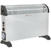2000W Convector Heater - Thermostat & Turbo Fan - 3 Heat Settings - 24Hr Timer Loops