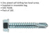 100 PACK 6.3 x 38mm Self Drilling Hex Head Screw - Zinc Plated Fixings Screw Loops