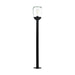 IP44 Outdoor Bollard Light Black Aluminium & Glass 1 x 60W E27 Bulb Lamp Post Loops