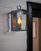 Outdoor IP44 1 Bulb Wall Light Lantern Ash Black LED E27 60W d00764 Loops