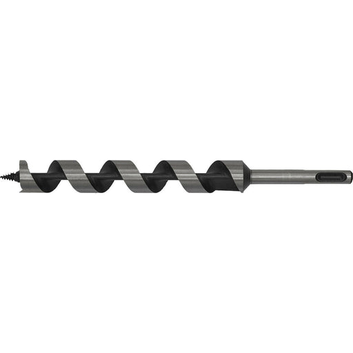 22 x 235mm SDS Plus Auger Wood Drill Bit - Fully Hardened - Smooth Drilling Loops