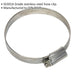 10 PACK Stainless Steel Hose Clip - 64 to 76mm Diameter - Hose Pipe Clip Fixing Loops