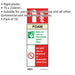 10x FOAM FIRE EXTINGUISHER Safety Sign - Rigid Plastic 75 x 210mm Warning Loops