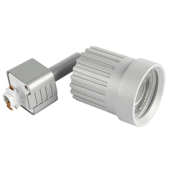 Adjustable Ceiling Track Spotlight Silver Round 10W Cool White LED Downlight Loops