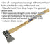 3.5lb Felling Axe - Drop Forged Carbon Steel - Hickory Shaft - Tree Cutting Loops