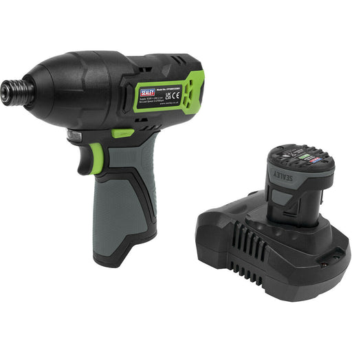 10.8V Cordless Impact Driver Kit - 1/4" Hex Drive - With 2Ah Battery & Charger Loops