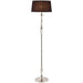 Luxury Elegant Floor Lamp Polished Nickel Crystal Black Organza Shade 6ft Tall Loops