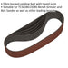 5 PACK - 50mm x 686mm Sanding Belts - 80 Grit Aluminium Oxide Cloth Backed Loop Loops