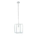 Single Ceiling Pendant Light Matt White & Clear Glass 40W E27 Dimmable Loops