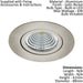 2 PACK Wall / Ceiling Recess Round Downlight Satin Nickel Spotlight 6W LED Loops