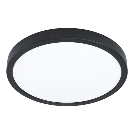 Wall Flush Ceiling Light Colour Black Shade Round White Plastic LED 20W Included Loops