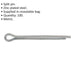 100x Split-Pins Pack - 3.2mm x 38mm Metric - Split Cotter Pin Zinc Plated Steel Loops