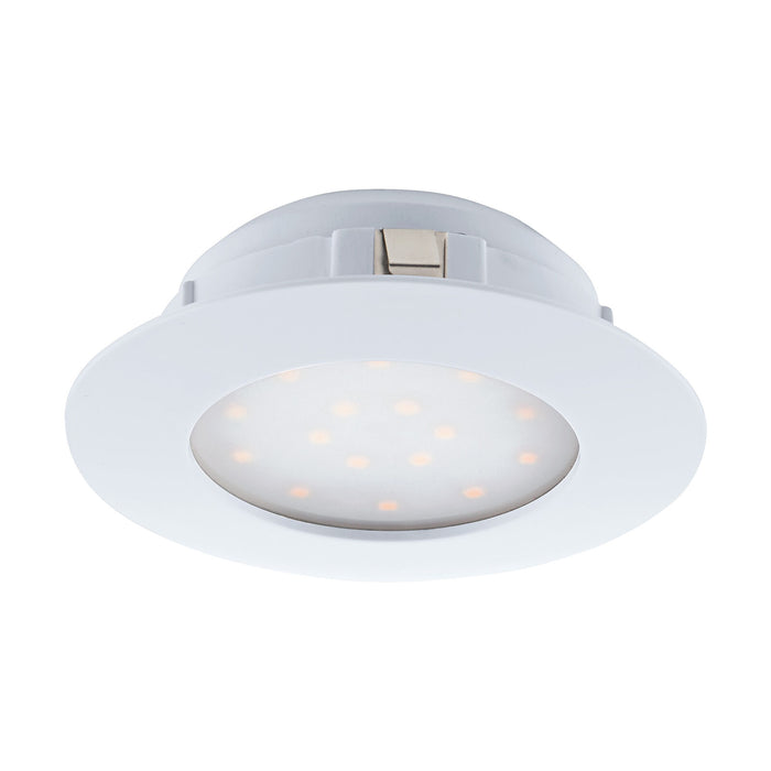 Wall / Ceiling Flush Downlight White Plastic 12W Built in LED 102mm Round Loops