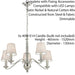Hanging Ceiling Pendant Light SATIN NICKEL 5x Shade Lamp Bulb Holder Fitting Loops